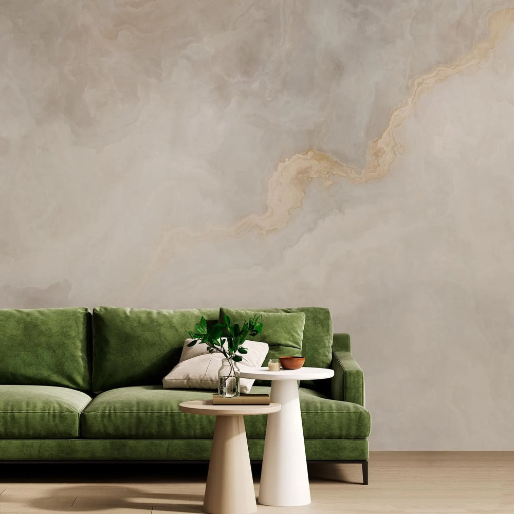 Dream Marble Wall Mural – Elegant Neutral Stone Texture Wallpaper – Custom Peel & Stick