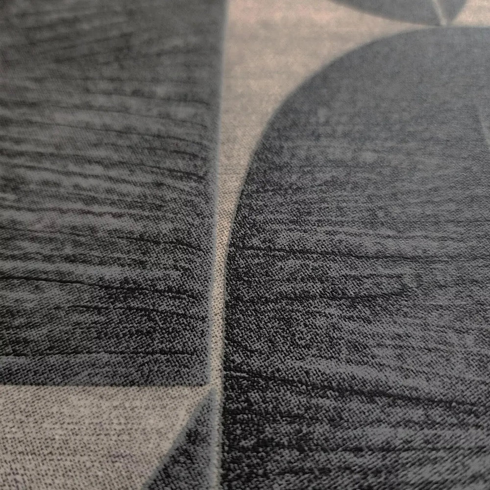 Geometric fossil leaf Faux fabric Textured gray tan beige cream modern wallpaper